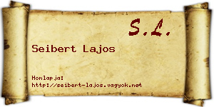 Seibert Lajos névjegykártya